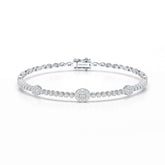 Lab Diamond Simple Round Cut 1.07 CT Bracelet